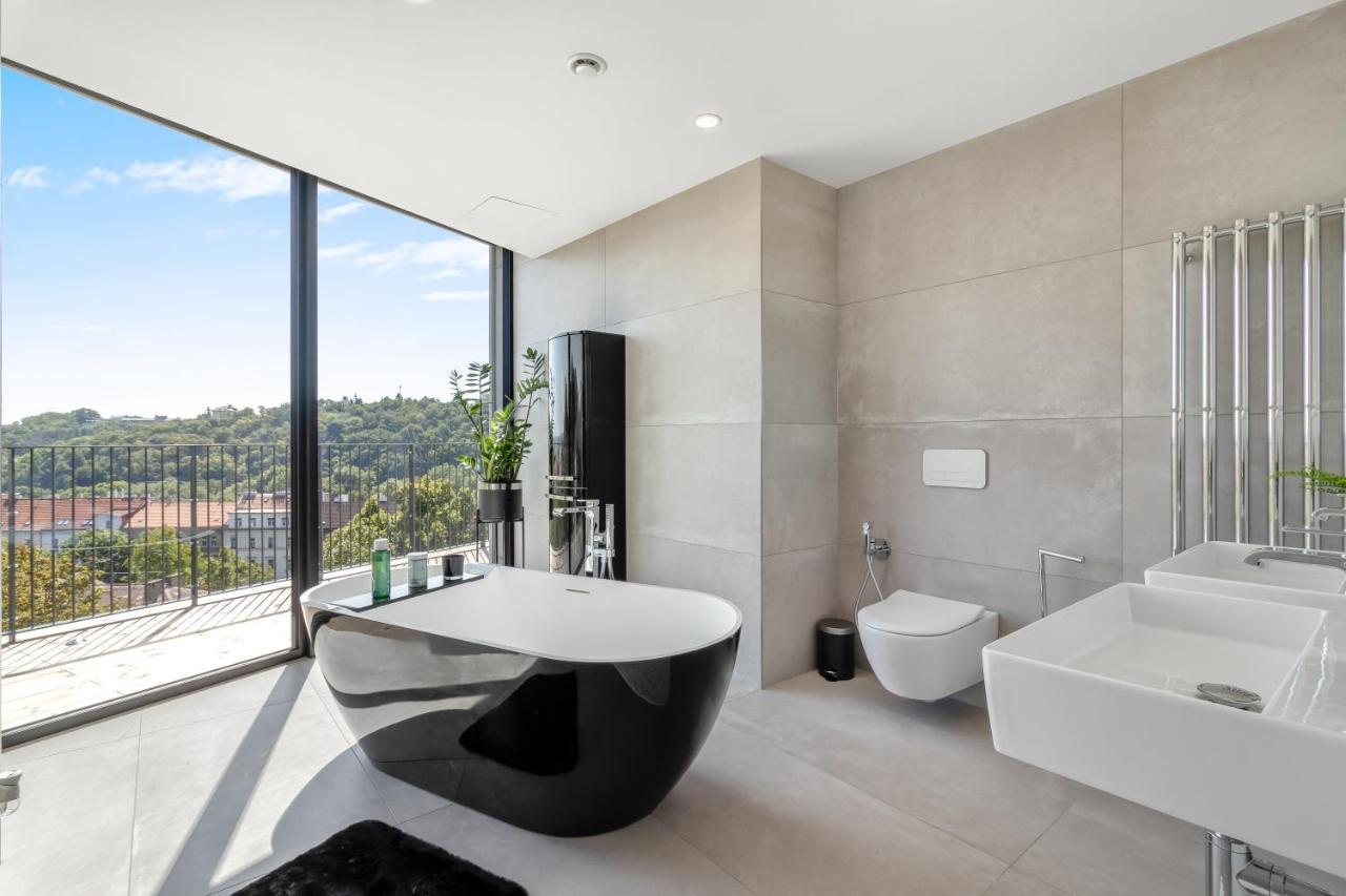 Ferienwohnung Luxury Penthouse Prag Exterior foto